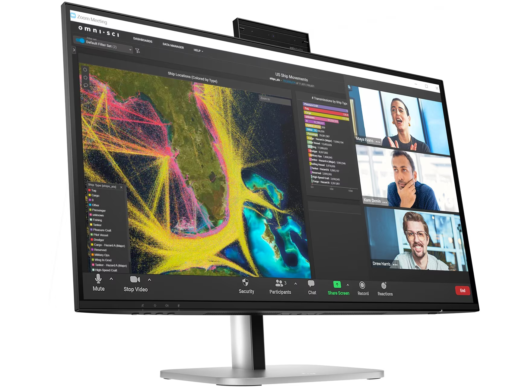 HP Series 5 Pro QHD Conferencing Monitor 527pm2